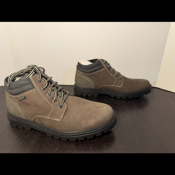 NWOB Rockport Weather Or Not Plain Toe Waterproof Nubuck Boots Breen Mens 7.5W main image 10